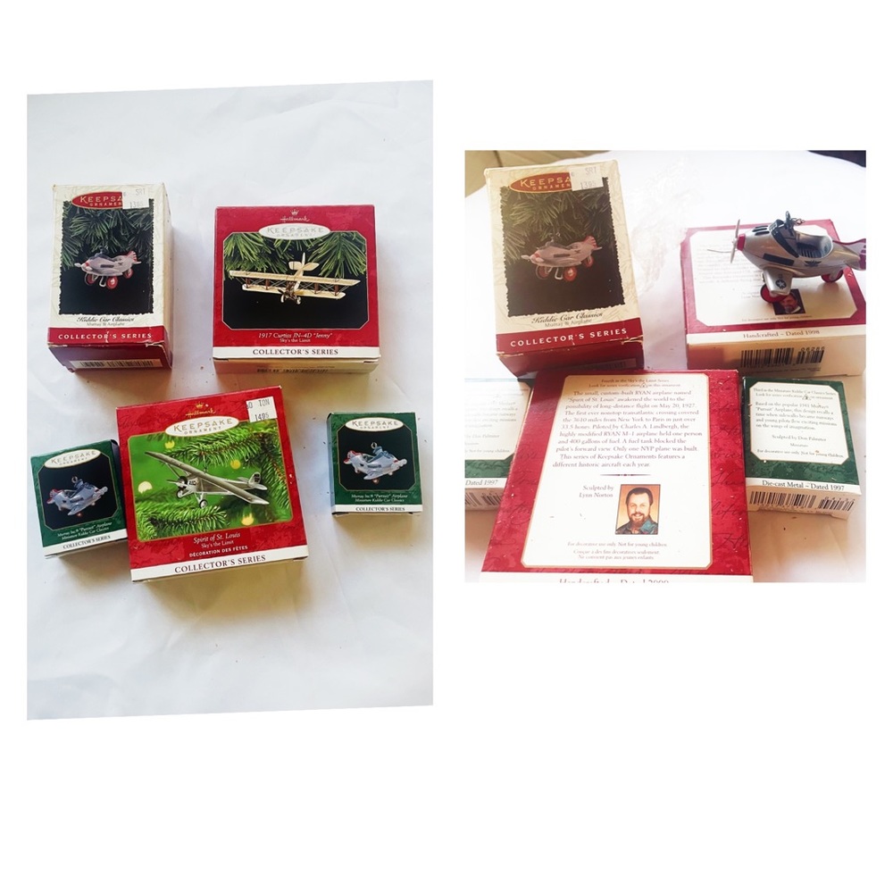 Vintage Hallmark Keepsake Airplane Ornaments